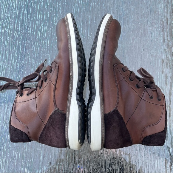 Logan Hill Take A Hike Men's Brown Leather Hiking Trail Boots - Picture 8 of 16